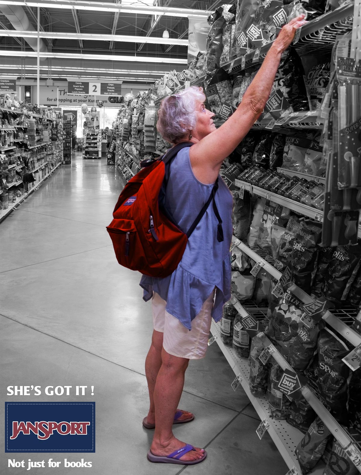 Grandma Jansport Ads